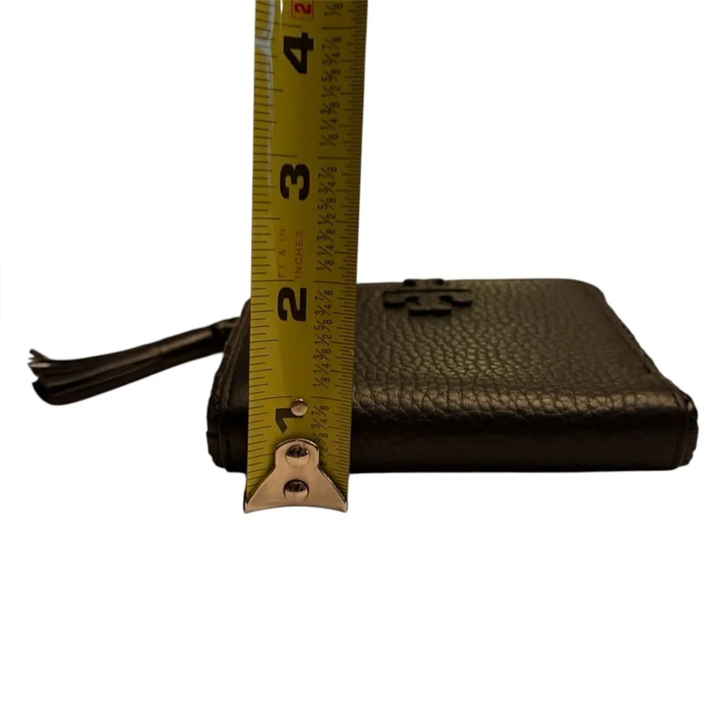 Tory Burch Black Leather Wallet with Tassel